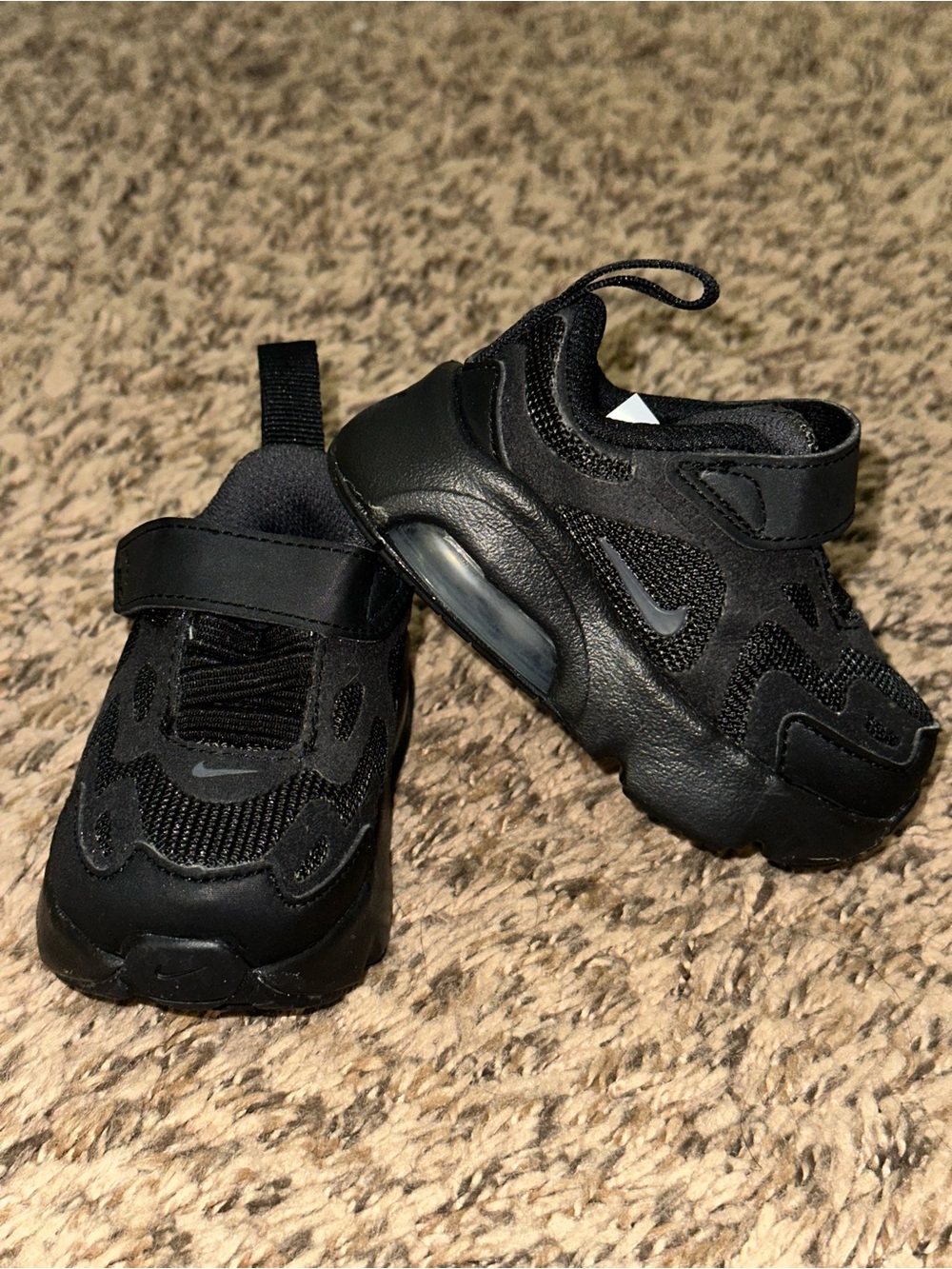 Nike Air Max 200 Triple Black Baby Shoes 2C